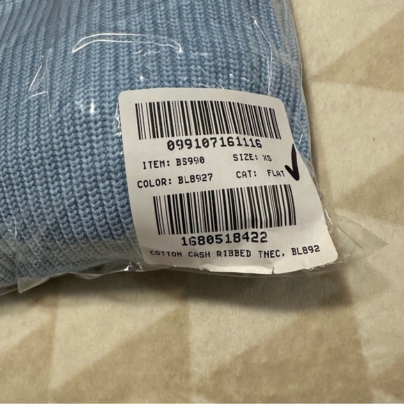 J crew Cotton-blend ribbed turtleneck sweater calm blue - Picture 3 of 3